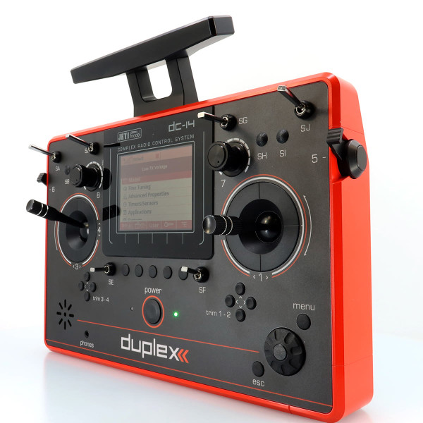 Vysielač JETI DUPLEX DC-14 II – červený (Rev.2)
