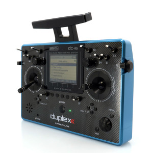 Vysielač JETI DUPLEX DC-16 II Carbon Line – modrý lakovaný