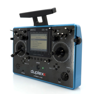 Vysielač JETI DUPLEX DC-16 II Carbon Line – modrý lakovaný