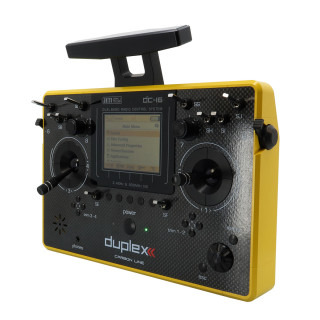 Vysielač JETI DUPLEX DC-16 II Carbon Line – žltý lakovaný