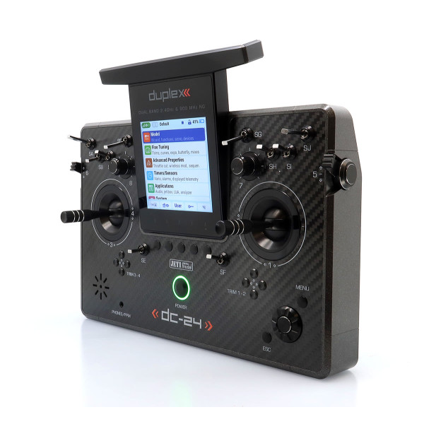 Vysielač JETI DUPLEX DC-24II Carbon Line – sivá lakovaná (Rev.2)