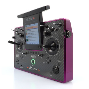 Vysielač JETI DUPLEX DC-24II Carbon Line – fialový elox (Rev.2)