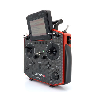 Vysielač JETI DUPLEX DS-16 II Carbon Line – červený lakovaný